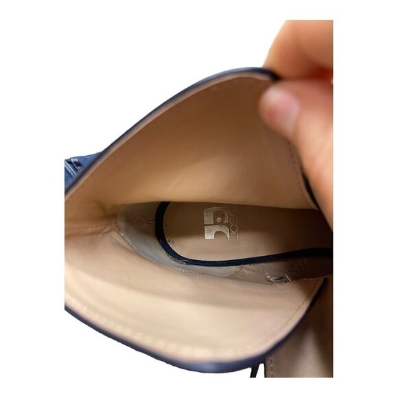 Joe’s Jeans Halsey Blue Suede Peep Toe Lace-up Stiletto Tassel Ankle Booties 8 - Picture 7 of 7